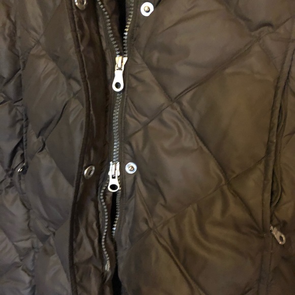 Eddie Bauer Long Goose Down Quilted Filled Jacket - Picture 7 of 9